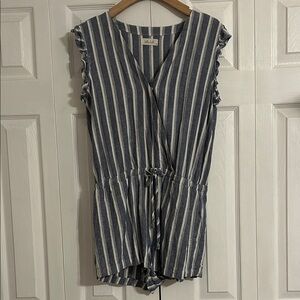 Bella Dahl Blue and White Striped Romper